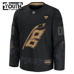 Carolina Hurricanes tröja Customized Fanatics Military Appreciation Practice 2024-25 Svart - NHL Tröjor Barn